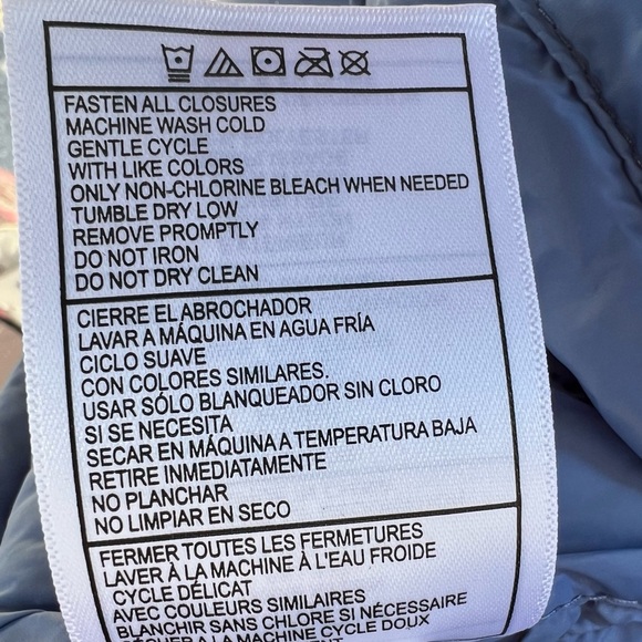 Reebok Women’s Long Length Quilted Puffer Parka Coat Blue - Picture 9 of 10